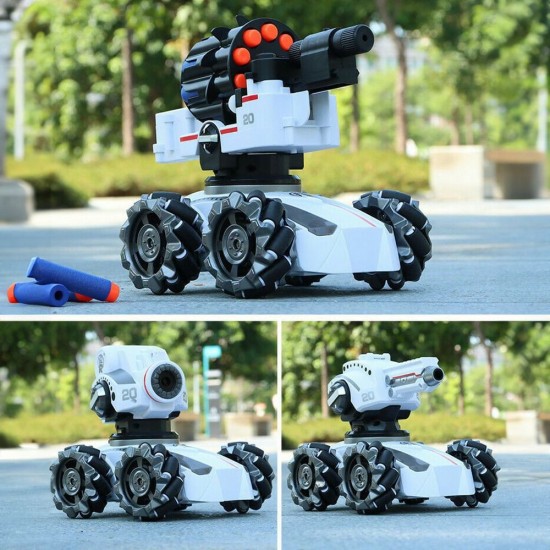Three-headed tank toy with two remote controls