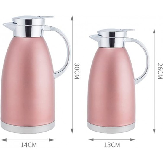 304 Stainless Steel Coffee Pot 2.3L Vacuum Insulation Coffee Thermos High-end European-style Coffee Thermal Carafe High Capacity Flask