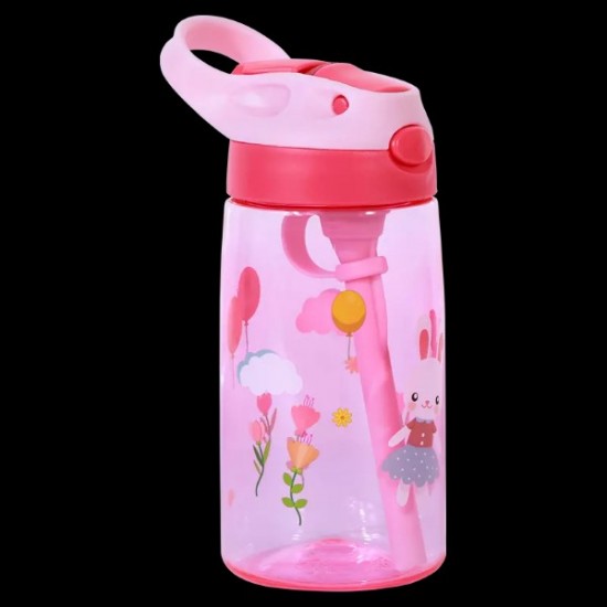 Wildkin Kids Reusable 16 Ounce Water Bottle for Boys and Girls, Features Straw Top and Carrying Handle, Ideal Size for School or Travel, Easy to Clean (Heroes)