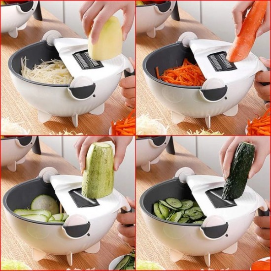 Vegetable cutter and grater + accessories 7 in 1