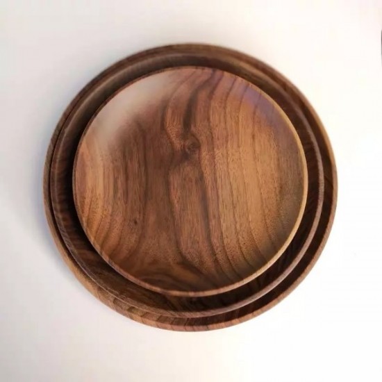Reusable bamboo wood dishes 3×1