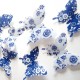 3D Blue and White Porcelain Butterfly Wall Stickers