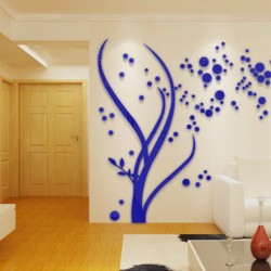 3D Flower Tree Acrylic Wall Stickers